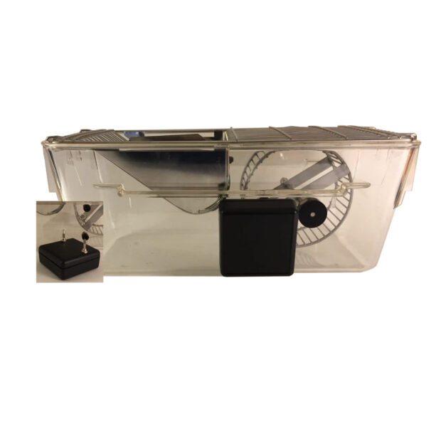 Mouse Cage with Running Wheel for Wireless Sensor