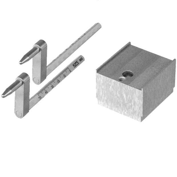 Model 865-A-5045 are 50mm Offset Ear Bars with 45 Degree Non-Rupture tips (for rat)