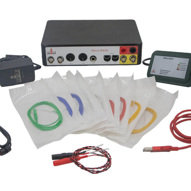 Small Animal, 4 Channel EMG system, with IX-RA5S recorder, iWire-BIO4, LabScribe Software,  and platinum needle recording and stimulation electrodes